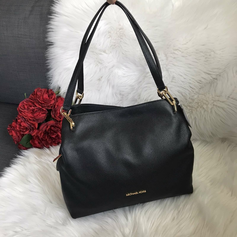 NWT MICHAEL KORS LEIGHTON LARGE SHOULDER TOTE - Picture 6 of 6
